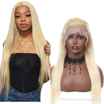 High Quality Brazlian Hair HD Lace Frontal Wigs 613 HD  Lace Front Wig Vrgin Cuticle Aligned Frontal Hair Wigs